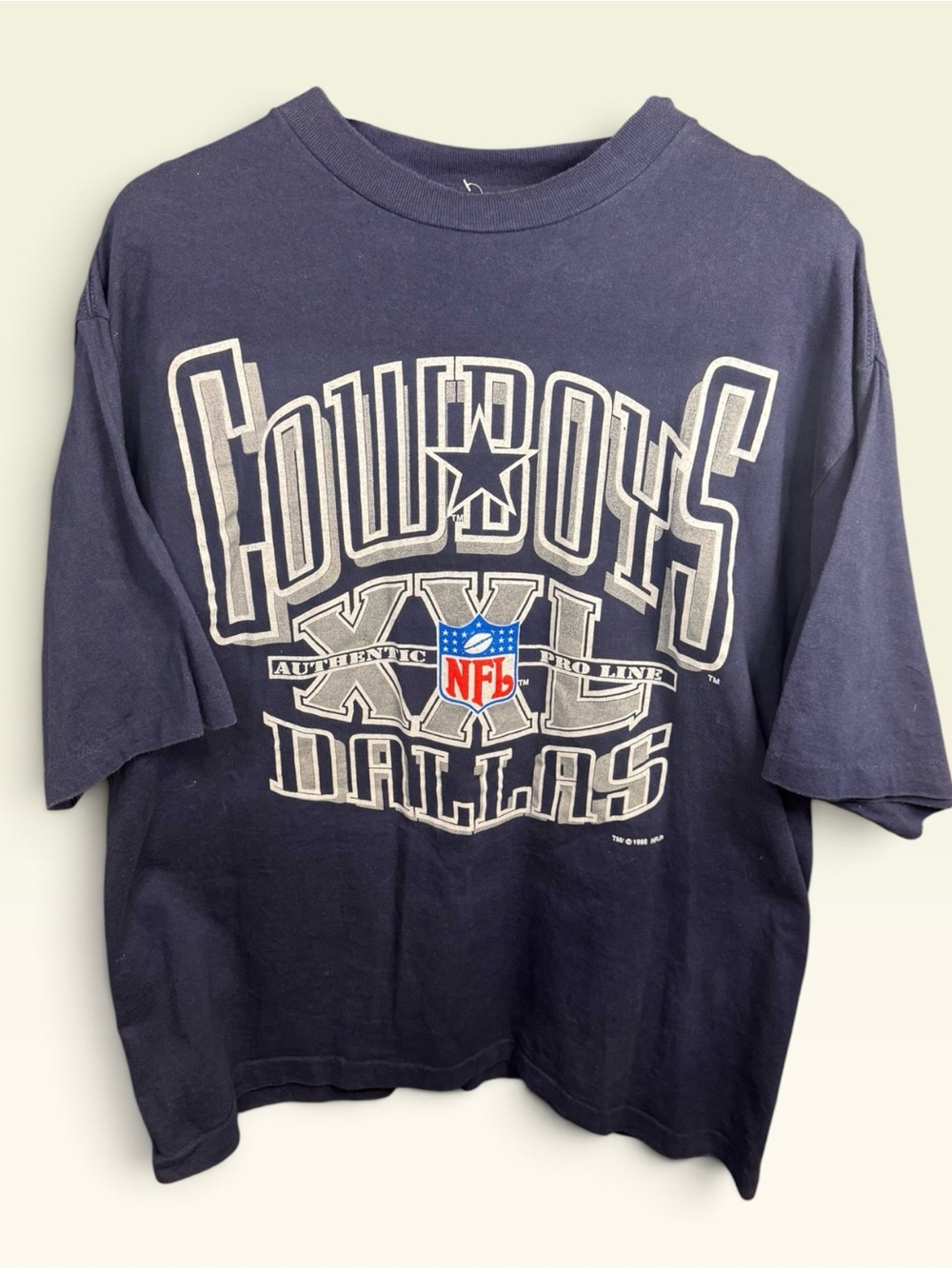 Vintage 1993 NFL Dallas Cowboys Navy Graphic Short Sleeve Tee